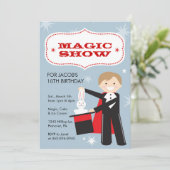 Magic Show Birthday Party Einladungen (Stehend Vorderseite)