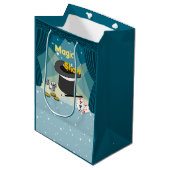 Magic Show Blue Vielen Dank Mittlere Geschenktüte (Vorderseite Schrägansicht)