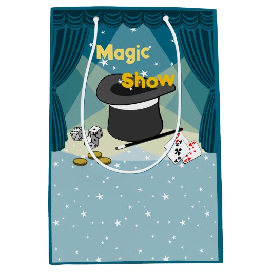 Magic Show Blue Vielen Dank Mittlere Geschenktüte (Vorderseite)
