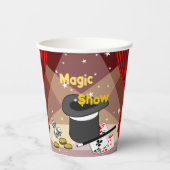 Magic Show Bühne Red Geburtstagsparty Pappbecher (Vorderseite)