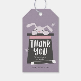 Magic Show Bunny Birthday Party Danke Geschenkanhänger