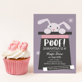 Magic Show Bunny Rabbit Geburtstagsparty Einladung