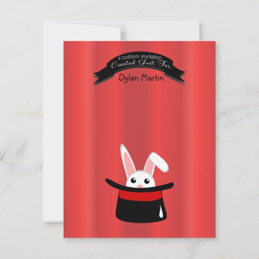 Magic Show Einladung (Rückseite)