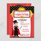 Magic Show Einladung (Vorne/Hinten)