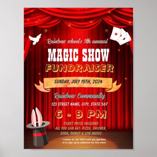 Magic Show Event Flyer Poster Vorlage (Vorne)