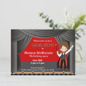 Magic Show Geburtstagsparty Einladung (Stehend Vorderseite)