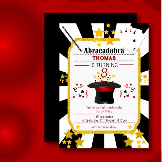 Magic Show Geburtstagsparty Einladung