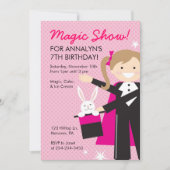 Magic Show Geburtstagsparty Einladungen (Vorderseite)