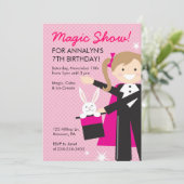 Magic Show Geburtstagsparty Einladungen (Stehend Vorderseite)