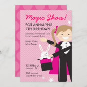 Magic Show Geburtstagsparty Einladungen (Vorne/Hinten)