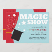 Magic Show Geburtstagsparty Einladungen (Vorne/Hinten)