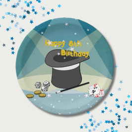 Magic Show Happy 8. Geburtstag Kinder Party Pappteller