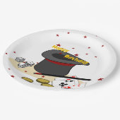 Magic Show Happy Birthday Kids Party Pappteller (Schrägansicht)