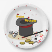 Magic Show Happy Birthday Kids Party Pappteller (Vorderseite)