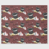 Magic Show Happy Birthday Red Geschenkpapier (Flach)