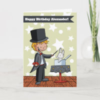 Magic Show Kids Personalisiert Happy Birthday Card