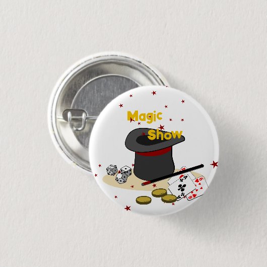 Magic Show Kindergeburtstag Party Celebration Button (Vorne & Hinten)