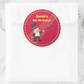 Magic Show Magician Junge Geburtstagsparty Dekorat Runder Aufkleber (Tasche)