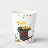 Magic Show Schwarz-weiß Red Birthday Party Pappbecher (Vorderseite)