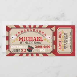 Magic Show Ticket Geburtstag Einladung