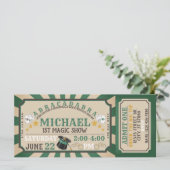 Magic Show Ticket Geburtstag Einladung (Stehend Vorderseite)