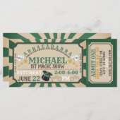 Magic Show Ticket Geburtstag Einladung (Vorne/Hinten)