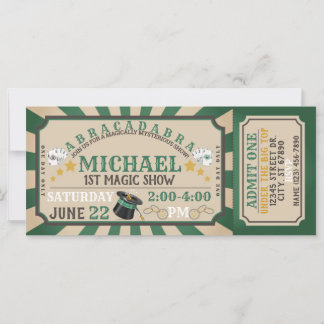 Magic Show Ticket Geburtstag Einladung