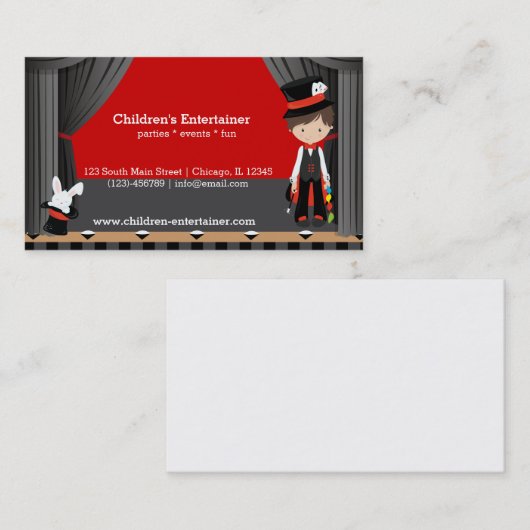 Magic Show Visitenkarte (Vorne/Hinten)