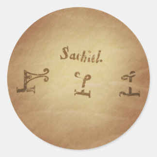 Magic Siegel Angel Sachiel Schutzzauber Charms Runder Aufkleber
