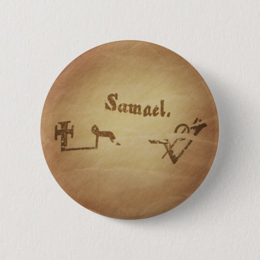 Magic Siegel Angel Samael Schutz Magie Charme Button (Vorderseite)