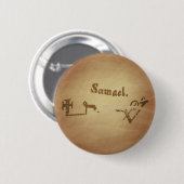 Magic Siegel Angel Samael Schutz Magie Charme Button (Vorne & Hinten)