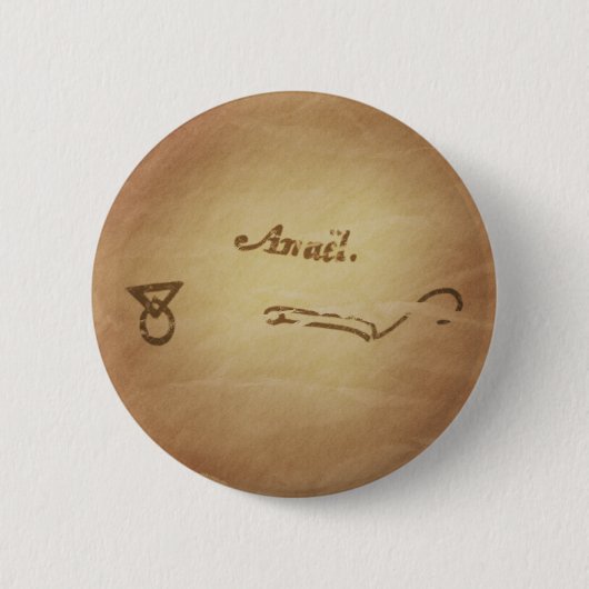 Magic Siegel Angel Schutz Magie Charme Button (Vorderseite)