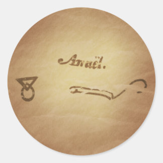 Magic Siegel Angel Schutz Magie Charme Runder Aufkleber