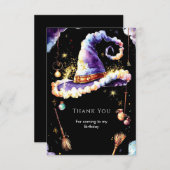 Magic Simple Boho Wizard Geburtstag Dankeskarte (Vorne/Hinten)