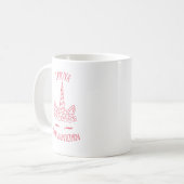 Magic Simple Charming Whimsical Einhorn Pink Niedl Kaffeetasse (Vorderseite Links)