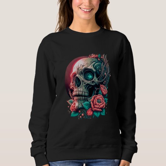 Magic Skull Edgy Aesthetic Streetwear Sweatshirt (Vorderseite)