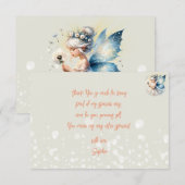 Magic Small Fairy Silhouette Kindergeburtstag Dankeskarte (Vorne/Hinten)