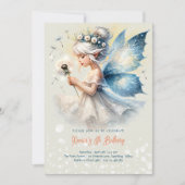 Magic Small Fairy Silhouette Kindergeburtstag Einladung (Vorderseite)