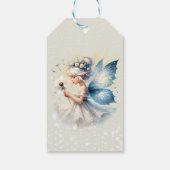 Magic Small Fairy Silhouette Kindergeburtstag Geschenkanhänger (Rückseite)