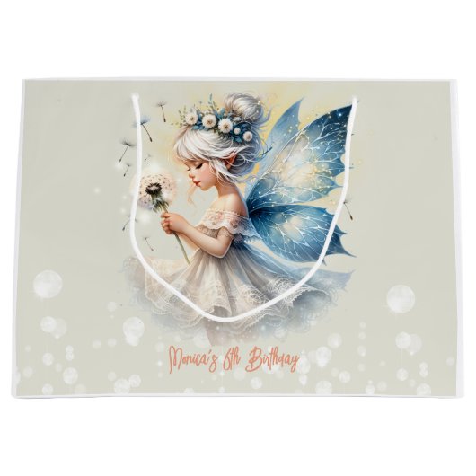 Magic Small Fairy Silhouette Kindergeburtstag Große Geschenktüte (Vorderseite)