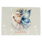 Magic Small Fairy Silhouette Kindergeburtstag Große Geschenktüte (Rückseite)