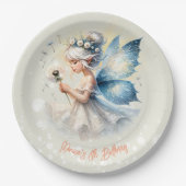 Magic Small Fairy Silhouette Kindergeburtstag Pappteller (Vorderseite)