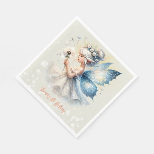 Magic Small Fairy Silhouette Kindergeburtstag Serviette (Ecke)