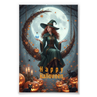 Magic Sorcery Halloween Familie Fotodruck