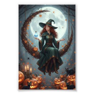 Magic Sorcery Halloween Familie Fotodruck