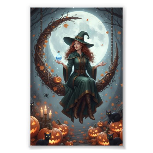 Magic Sorcery Halloween Familie Fotodruck (Vorne)