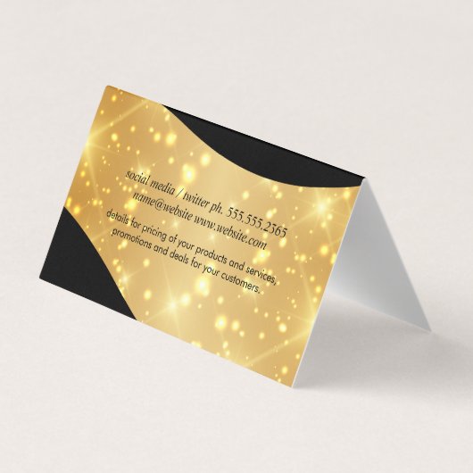 Magic Sparkle Visitenkarten (Rückseite)