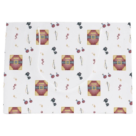 Magic Spell Books Witchcraft Kids Birthday Große Geschenktüte (Vorderseite)