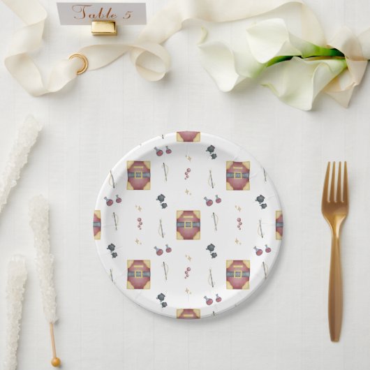 Magic Spell Books Witchcraft Kids Birthday Pappteller (Hochzeit)