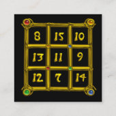 MAGIC SQUARE 33 , Black Ivory Quadratische Visitenkarte (Rückseite)